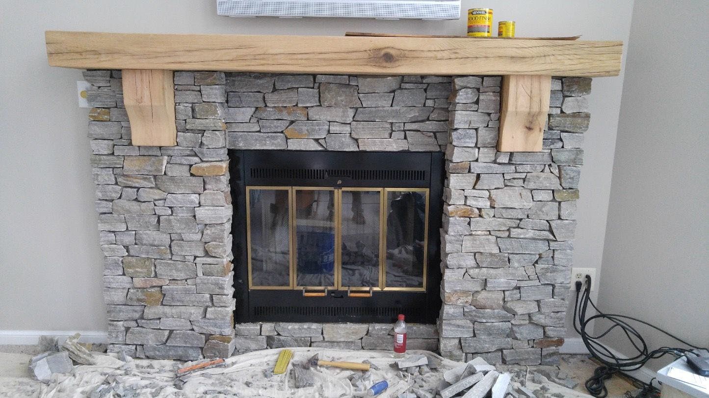 Bricks on Fireplace — Rocky Mount, VA — Lozeau Construction Inc
