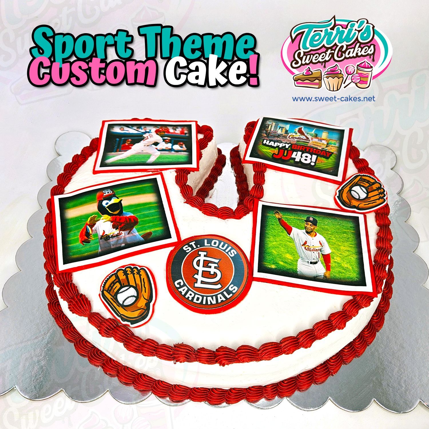 St. Louis Cardinals Horseshoe Cake by Terri's Sweet Cakes!