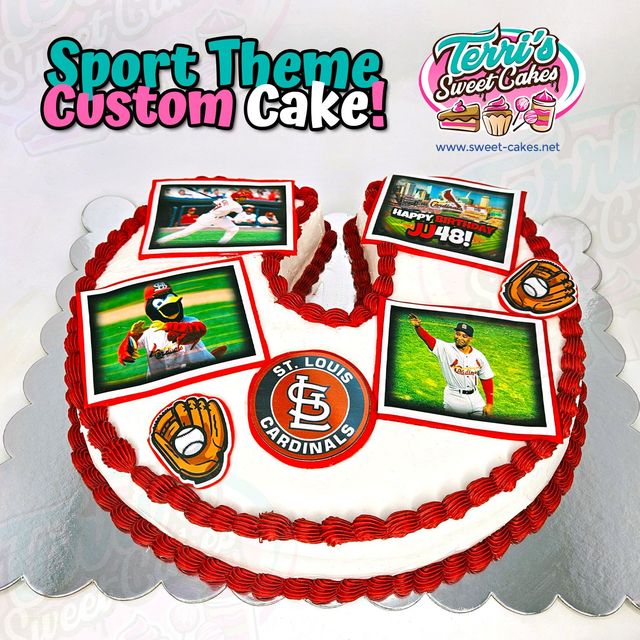 St. Louis Cardinals Jersey Cake - STL Cardinal Birthday