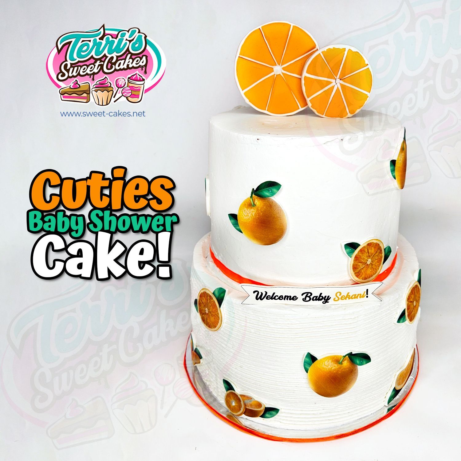 Custom Cuties Baby Shower Cake by Terri's Sweet Cakes!