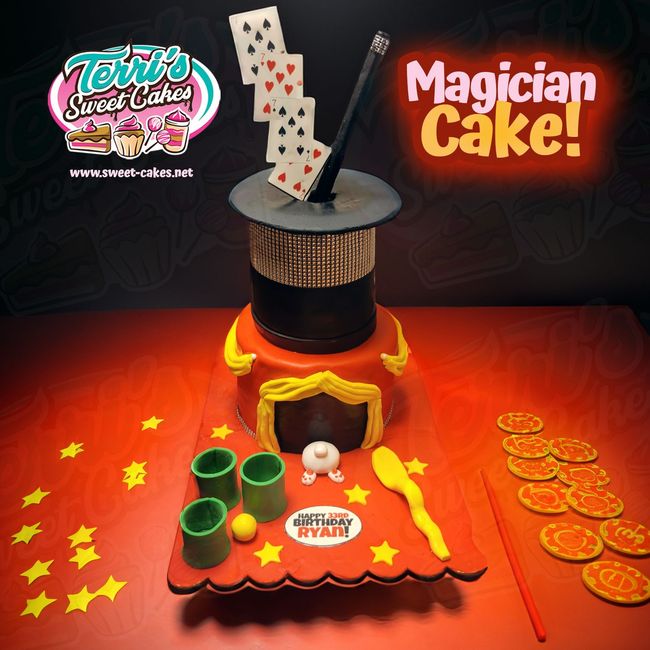 Magician themed Birthday Cake by Terri's Sweet Cakes!