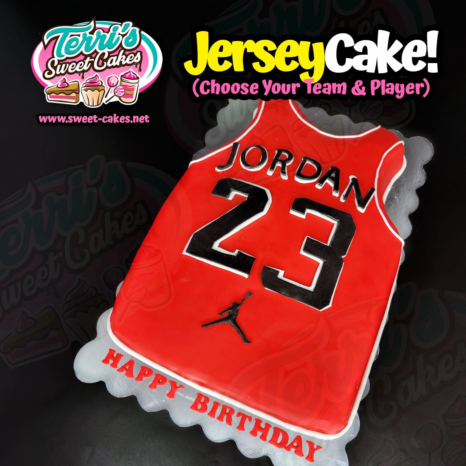 NBA  Michael Jordan Jersey Birthday Cake by Terri's Sweet Cakes!