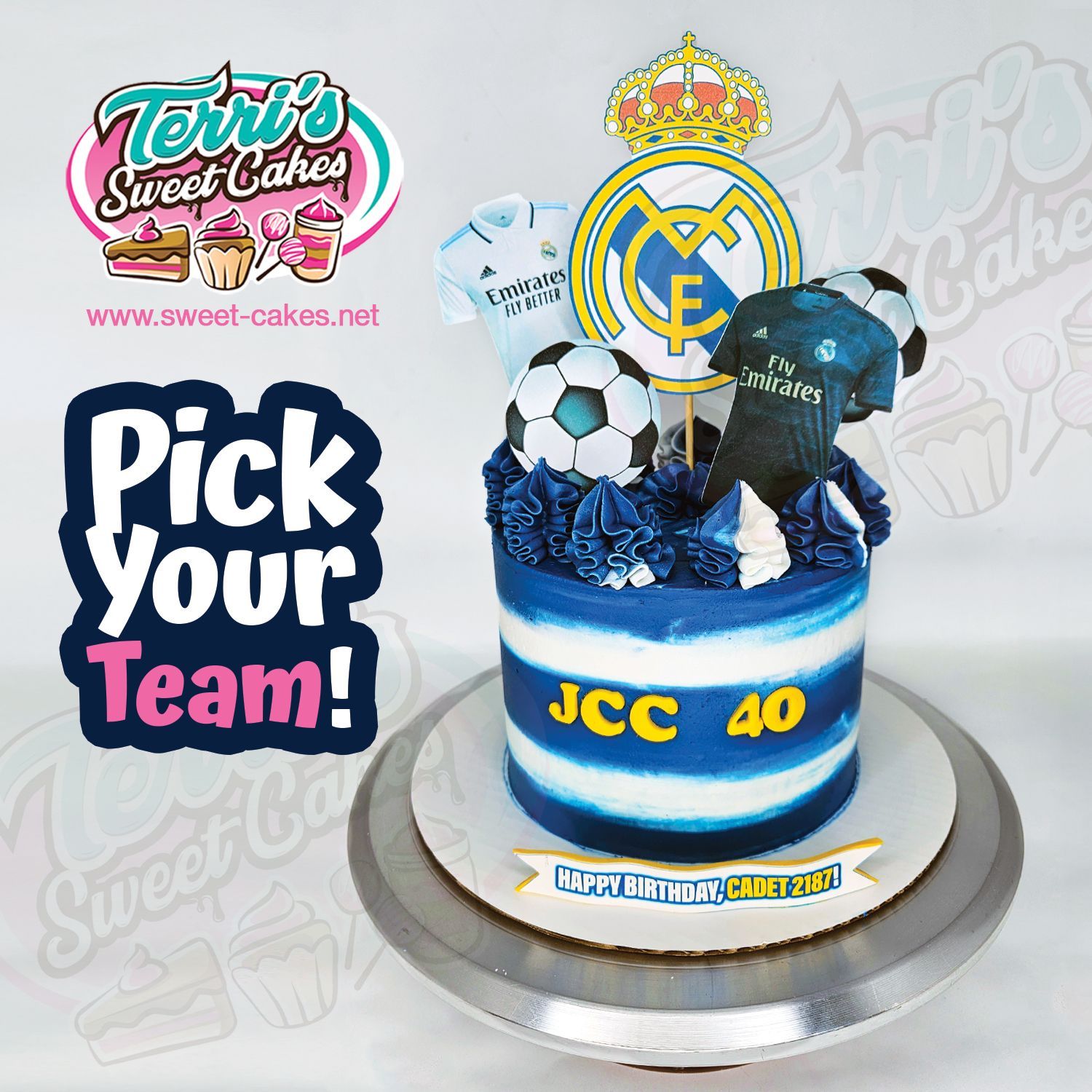 Real Madrid Birthday Cake by Terri's Sweet Cakes!