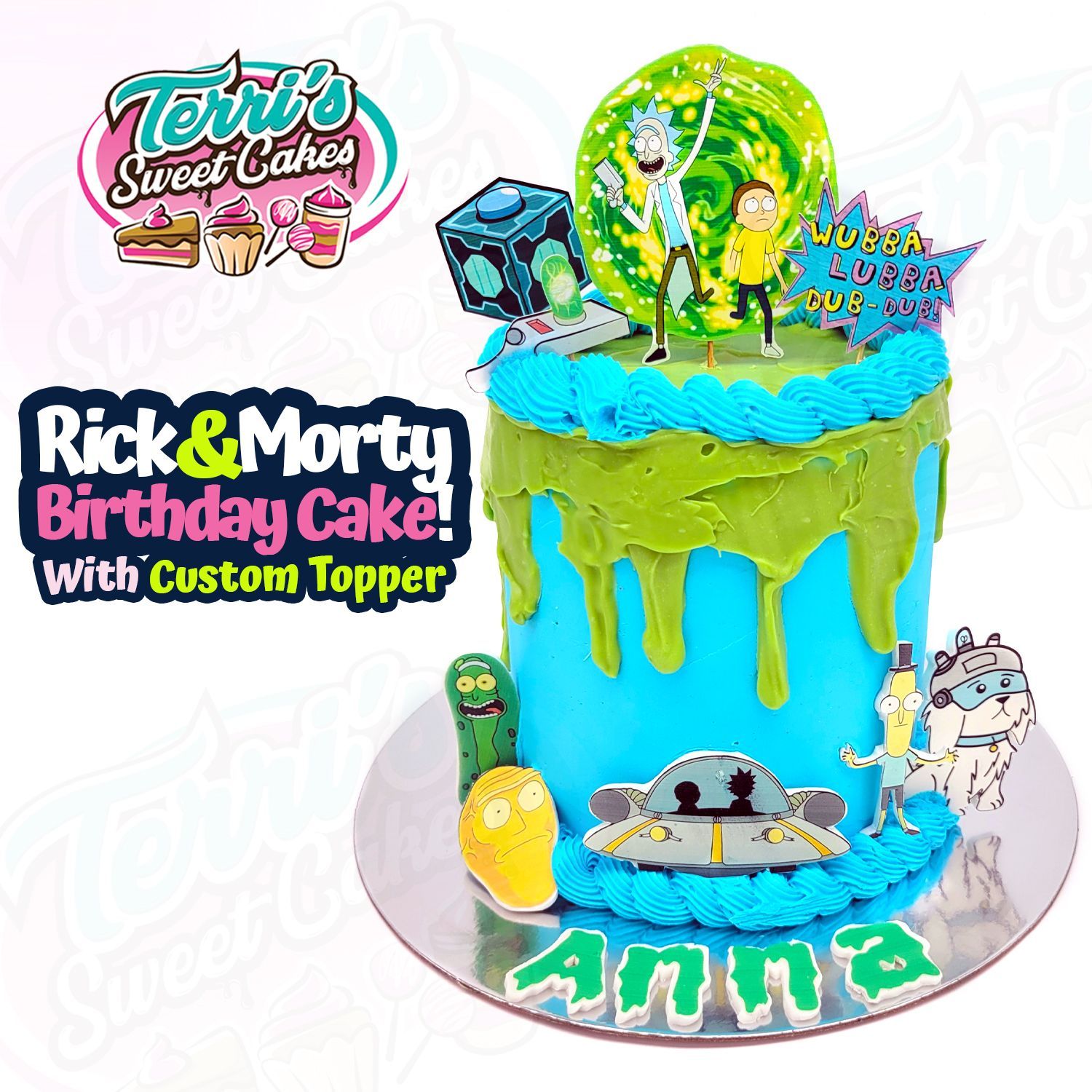 Rick & Morty Birthday Cake by Terri's Sweet Cakes!