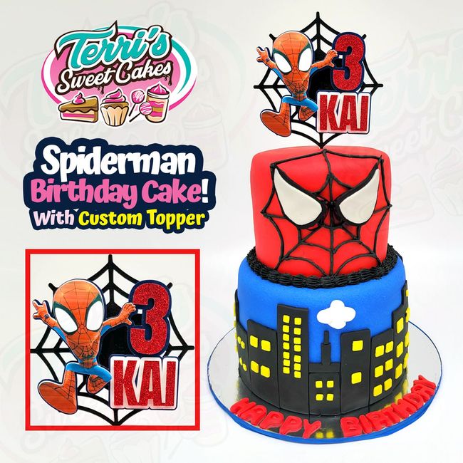 Spiderman Birthday Cake by Terri's Sweet Cakes!