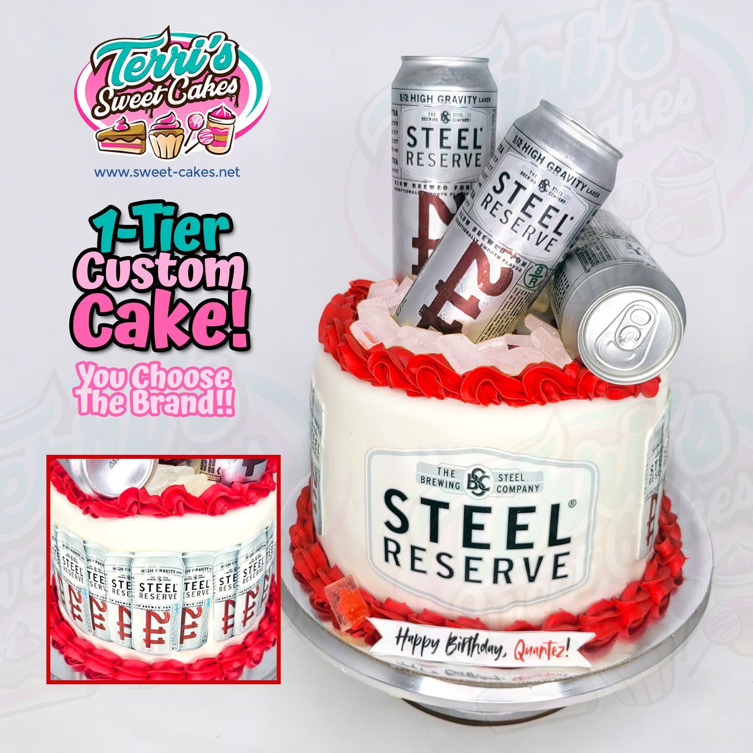 Steel Reserve 211 Birthday Cake by Terri's Sweet Cakes!