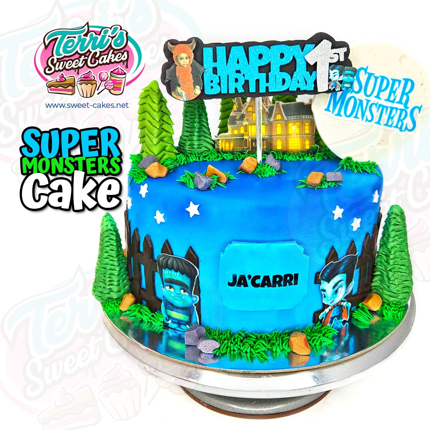 Super Monsters Themed Birthday Cake by Terri's Sweet Cakes