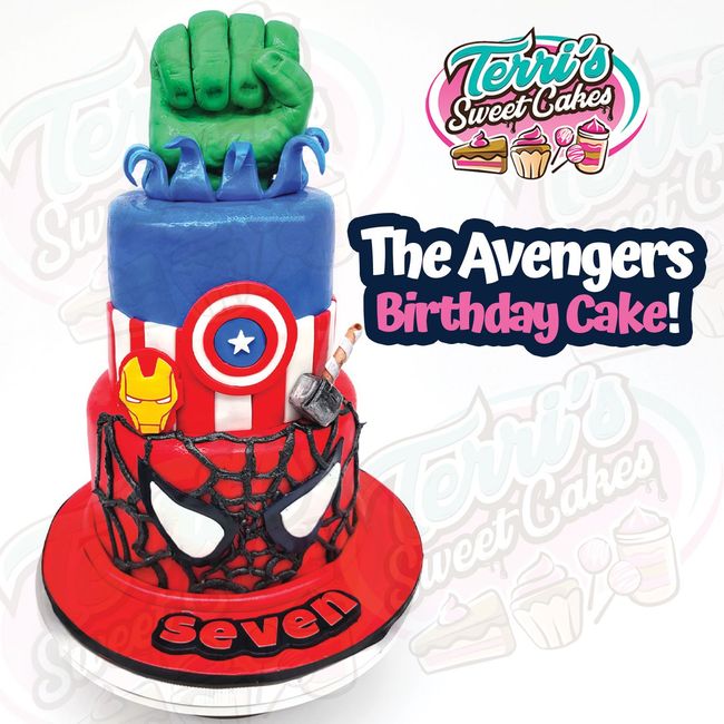 The Avengers Movie Birthday Cake by Terri's Sweet Cakes!