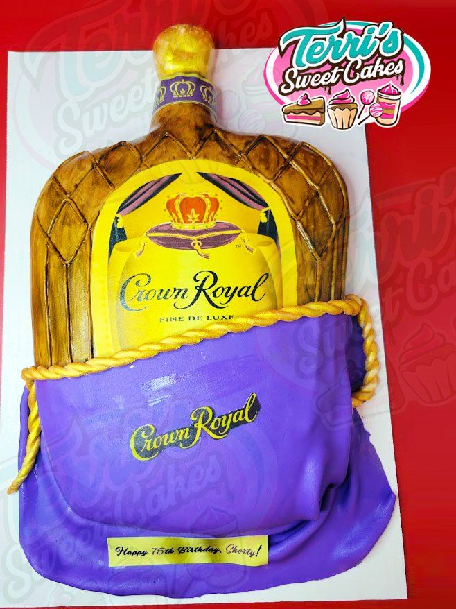 Crown Royal Birthday Cake by Terri's Sweet Cakes!