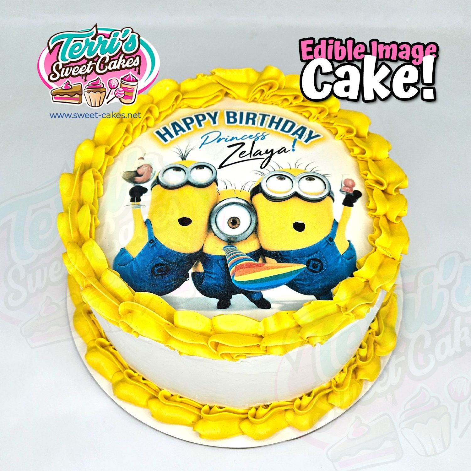 Edible Image Minion Cake by Terri's Sweet Cakes!