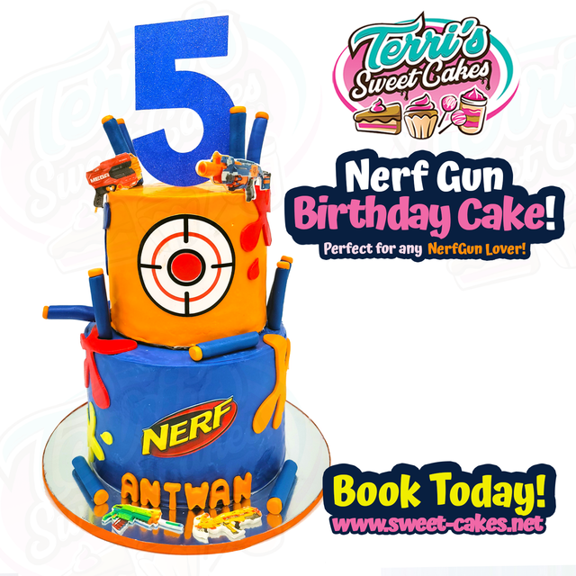 Nerf Gun Birthday Cake