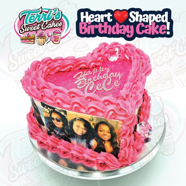 Heart Shaped Picture Cake by Terri's Sweet Cakes!