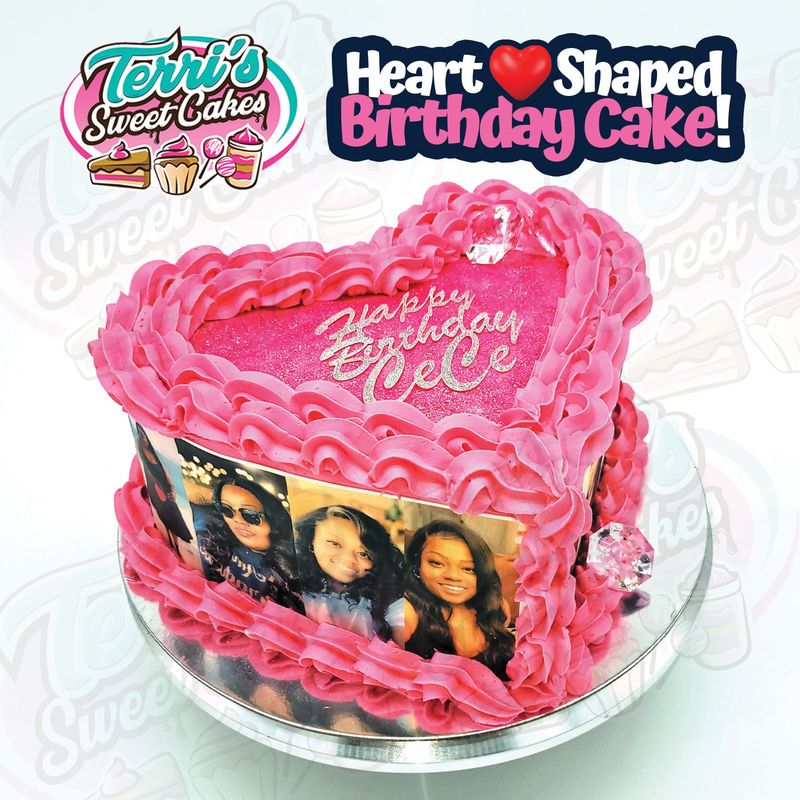 Photo Heart Cake