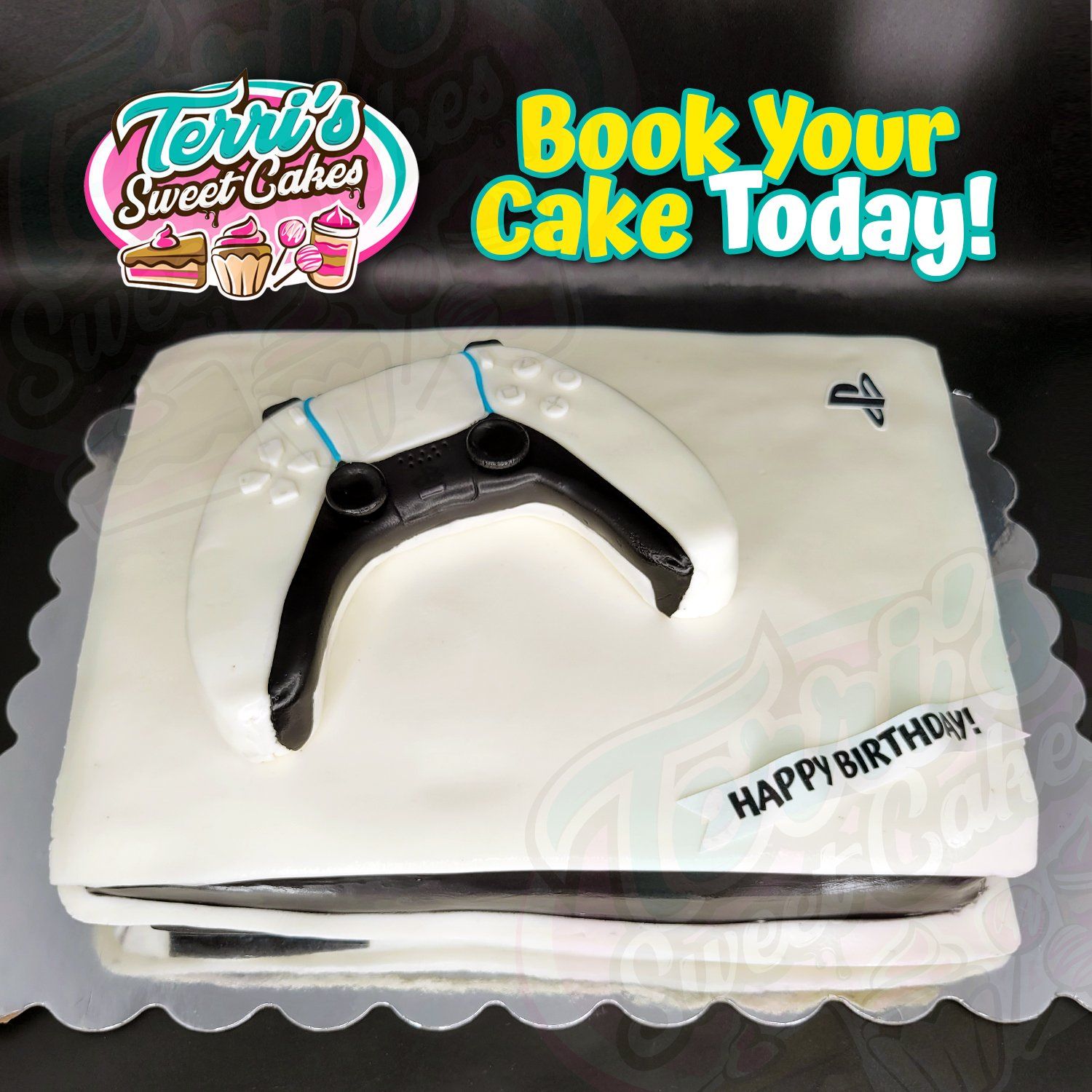 PS5 Birthday Cake by Terri's Sweet Cakes LLC.