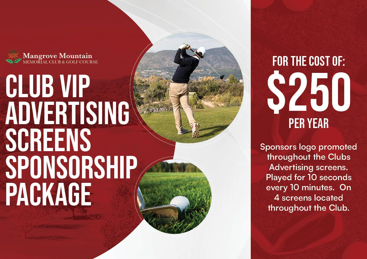 A club VIP advertising screens sponsorship package