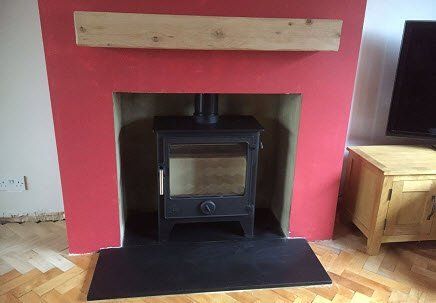 Customer Bari after fireplace installation