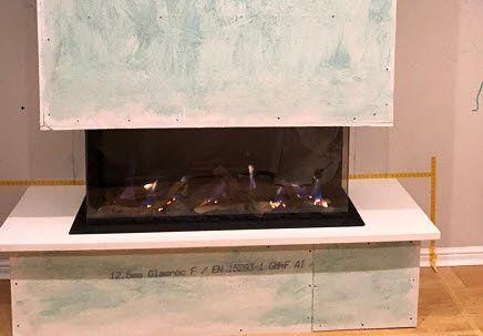 Customer Eddy after new fireplace installed