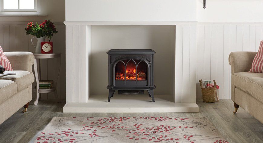 Huntingdon 40 electric stove in matt black
