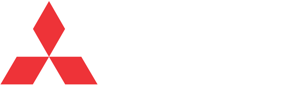 The red Mitsubishi three-diamond logo.