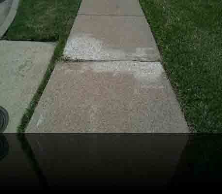 uneven concrete walkway