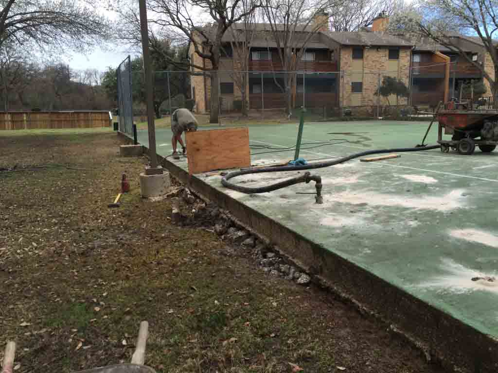 concrete sports court