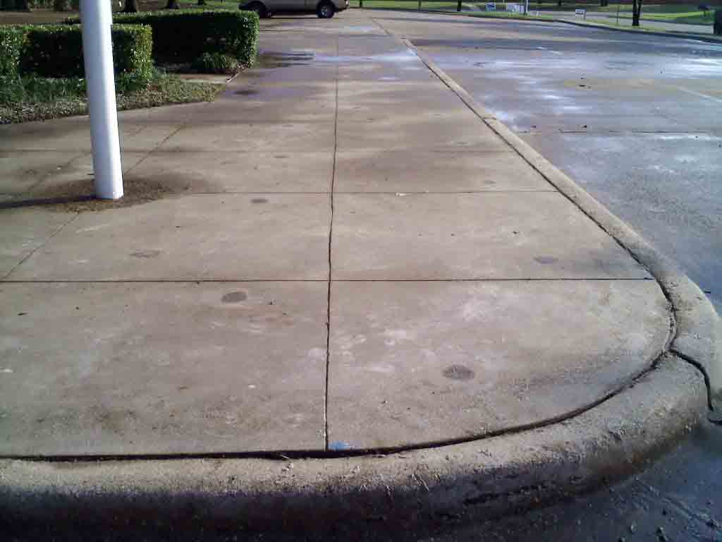 sidewalk and curb