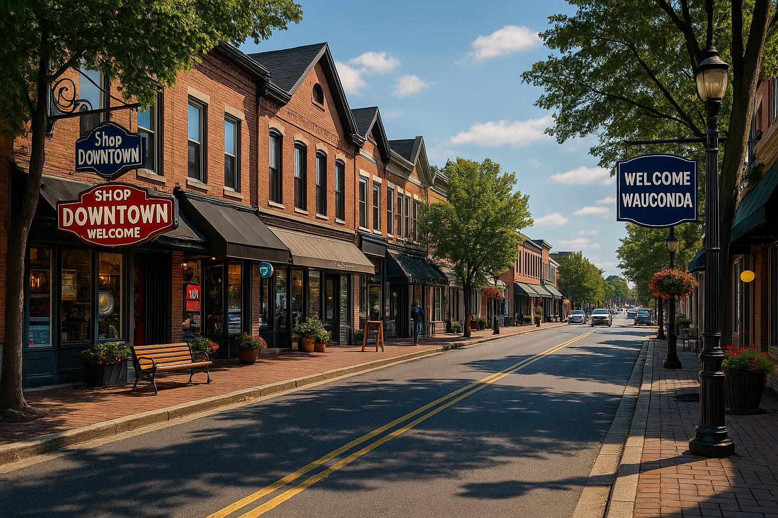 Downtown Wauconda, Illinois — where AAG Wise Bookkeeping now offers expert QuickBooks support.
