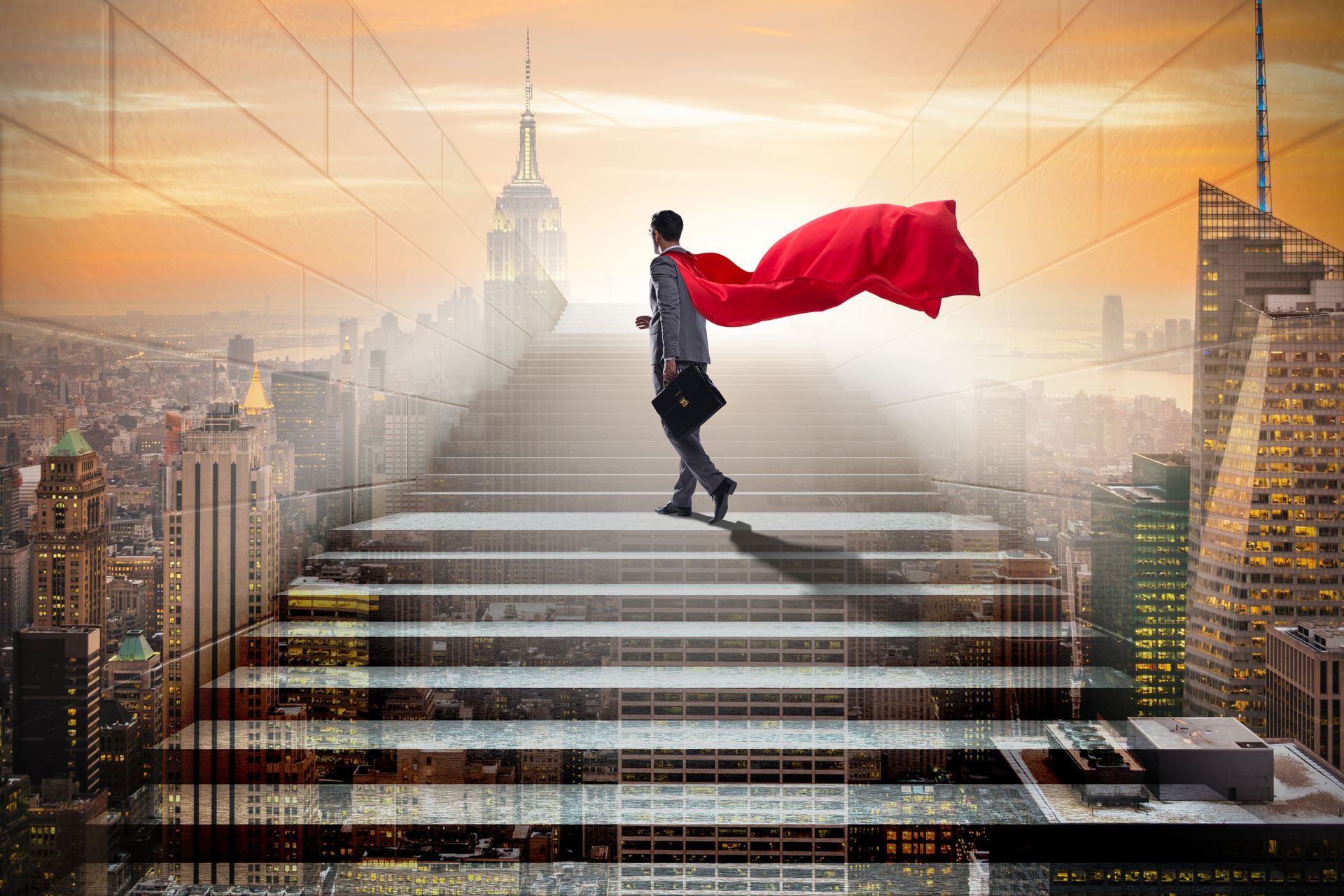 Confident business owner standing tall, symbolizing- supported by professional bookkeeping.