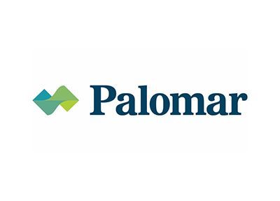 A palomar logo with a green diamond on a white background.