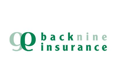 The back nine insurance logo is green and white on a white background.