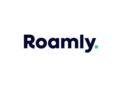 The logo for roamly is on a white background.