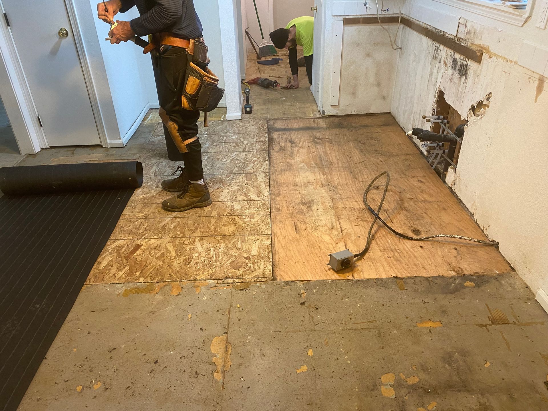Workers Working on Floor of House — Hillsboro, OR — 1st Pacific Construction