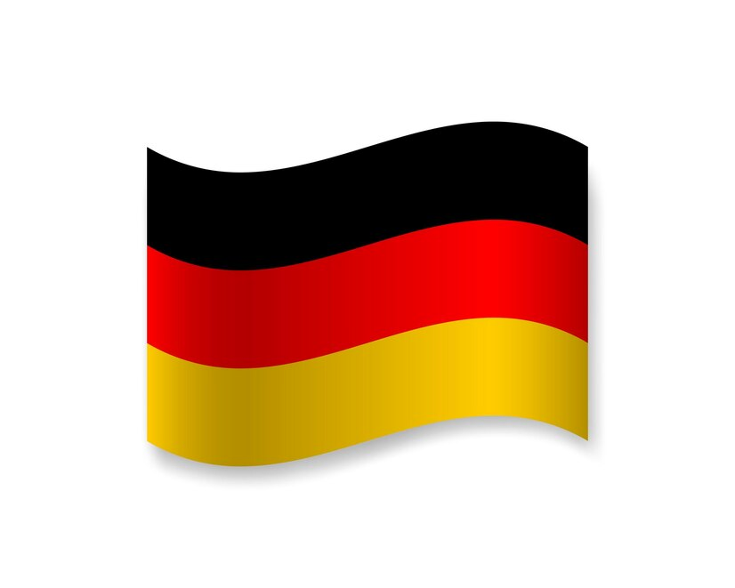 A Germany flag on a white background
