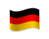 A german flag on a white background  