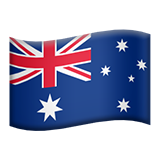 An Australia flag on a white background.