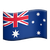 An Australian flag on a white background.