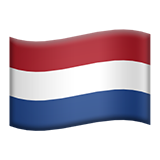 A Netherlands flag on a white background
