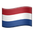 A Dutch / Holland / Netherlands flag on a white background