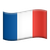 A french flag on a white background  