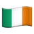 An Irish Flag on a white background