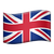 A british flag on a white background
