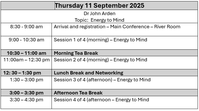 A schedule of events for thursday september 11 2025 at the IAAN Conference