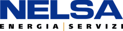 Logo di NELSA, energia e servizi. Società che vende e distribuisce carburante e gasolio. 