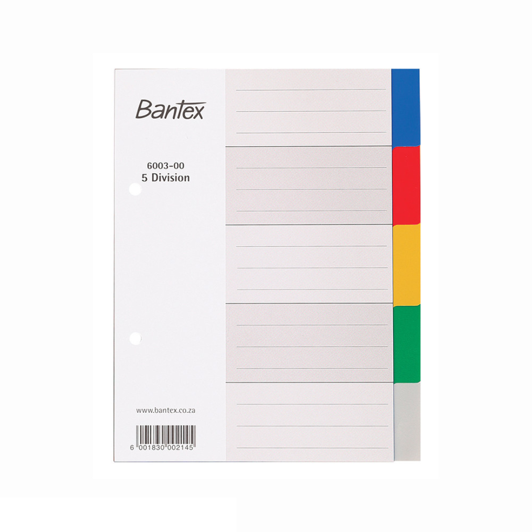 BANTEX 6003 A5 PVC 5-AANSIEG VERDELERS