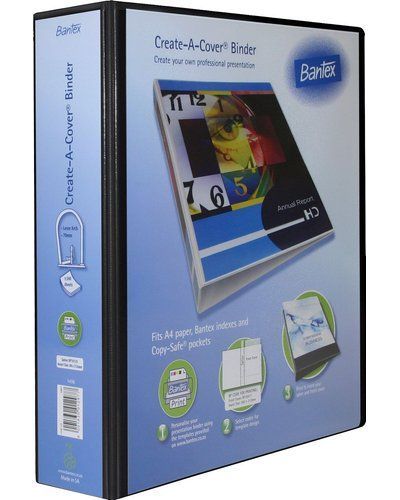 BANTEX SKEP-'N-OMSLAG HEFBOOG A4 70MM SWART