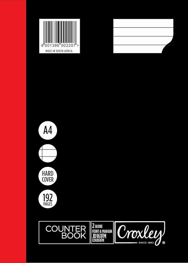 BOEK CROXLEY A4 HARDE OMSLAG 192 BLADSYE