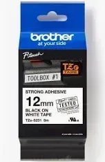 BROTHER MK 231 SWART OP WIT 12MM