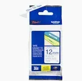BROTHER TZ233 ETIKET 12mm BLOU/WIT