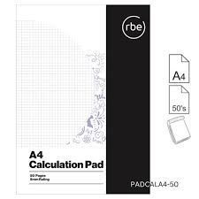 BEREKENINGBLOK A4 RBE ENKELE BLADSYE
