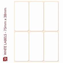 ETIKETTE WIT BLADVORM 75X38